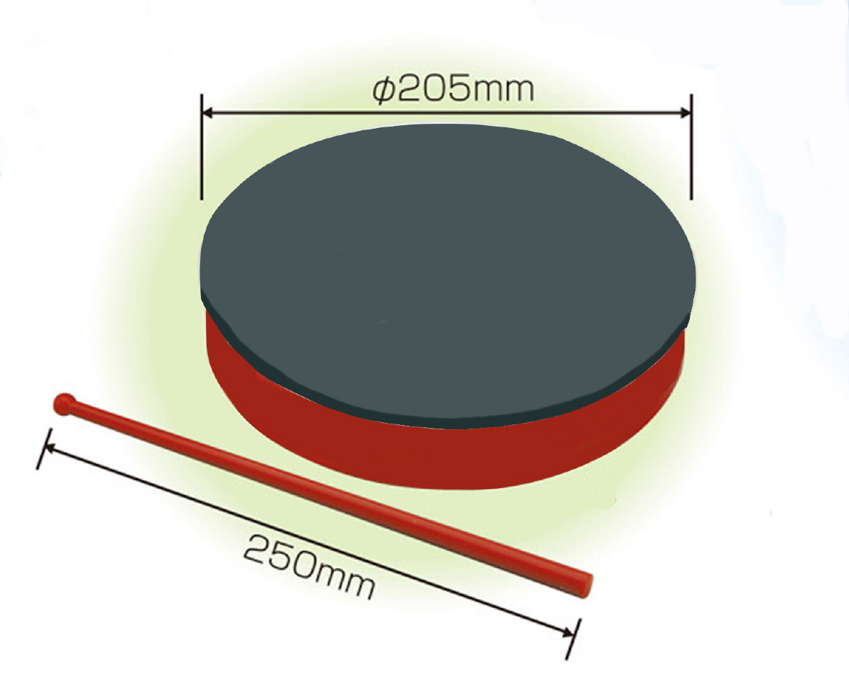 プラ製たいこ J 黒/赤
